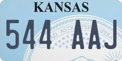 KS license plate 544AAJ