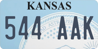 KS license plate 544AAK