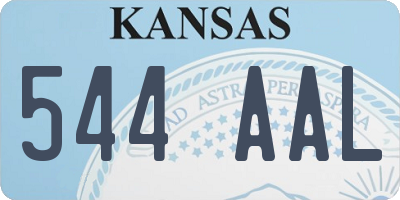 KS license plate 544AAL