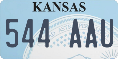 KS license plate 544AAU