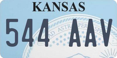 KS license plate 544AAV