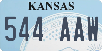 KS license plate 544AAW