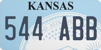 KS license plate 544ABB