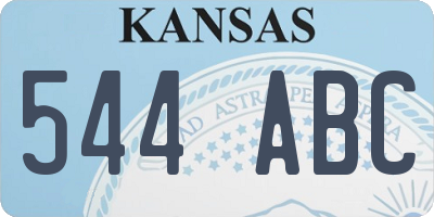 KS license plate 544ABC
