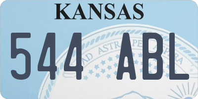 KS license plate 544ABL