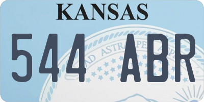 KS license plate 544ABR