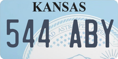 KS license plate 544ABY