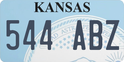 KS license plate 544ABZ