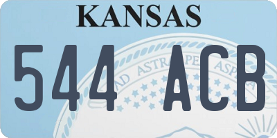 KS license plate 544ACB