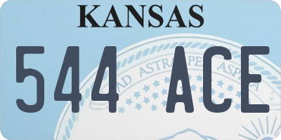 KS license plate 544ACE