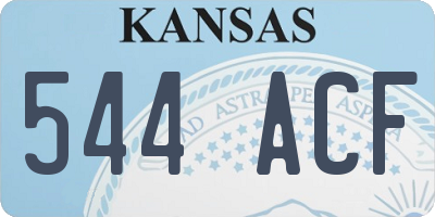 KS license plate 544ACF