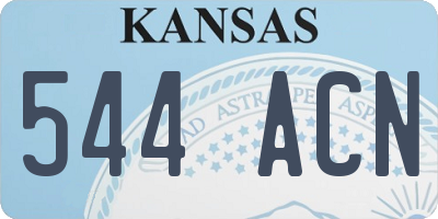 KS license plate 544ACN