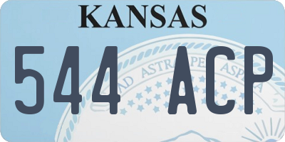KS license plate 544ACP