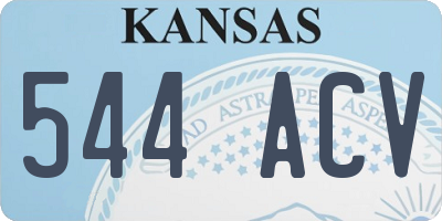 KS license plate 544ACV