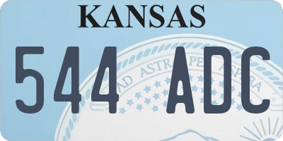 KS license plate 544ADC