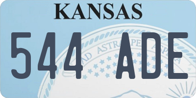 KS license plate 544ADE