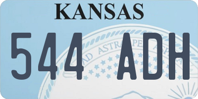 KS license plate 544ADH