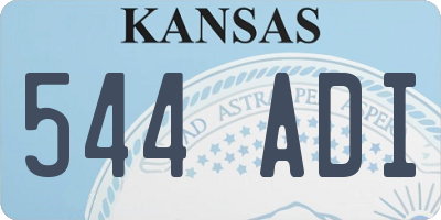 KS license plate 544ADI