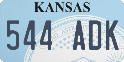 KS license plate 544ADK