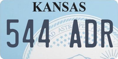 KS license plate 544ADR