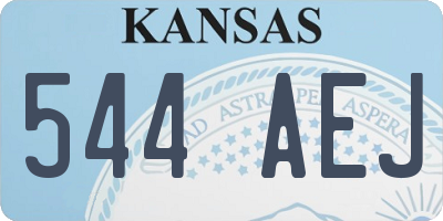 KS license plate 544AEJ