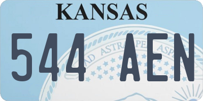 KS license plate 544AEN