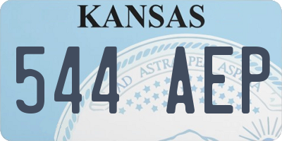 KS license plate 544AEP