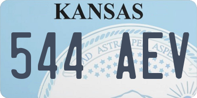 KS license plate 544AEV