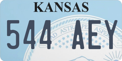 KS license plate 544AEY