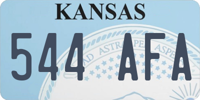 KS license plate 544AFA