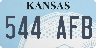KS license plate 544AFB