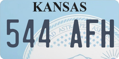 KS license plate 544AFH