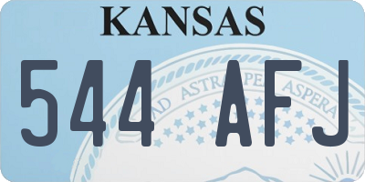KS license plate 544AFJ