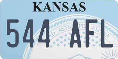 KS license plate 544AFL