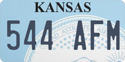 KS license plate 544AFM