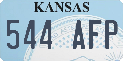 KS license plate 544AFP