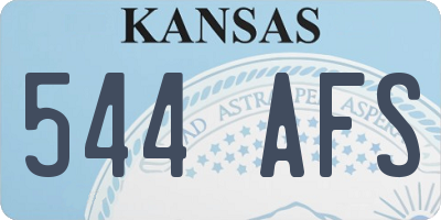 KS license plate 544AFS