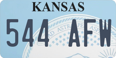 KS license plate 544AFW