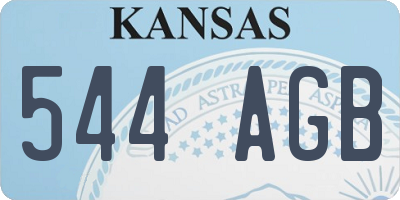 KS license plate 544AGB