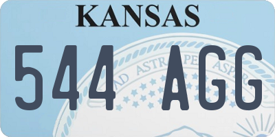 KS license plate 544AGG