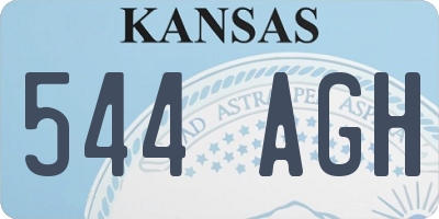 KS license plate 544AGH
