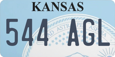 KS license plate 544AGL