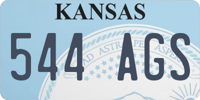 KS license plate 544AGS