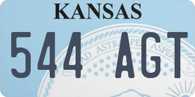 KS license plate 544AGT