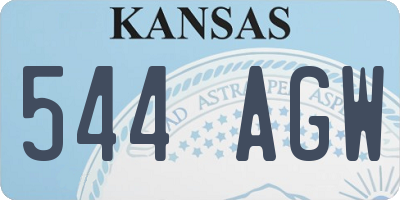 KS license plate 544AGW