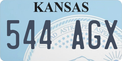 KS license plate 544AGX