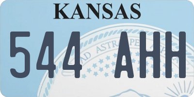 KS license plate 544AHH