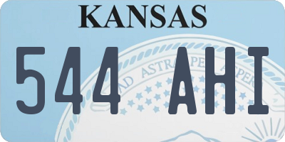 KS license plate 544AHI