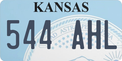 KS license plate 544AHL