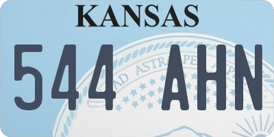 KS license plate 544AHN